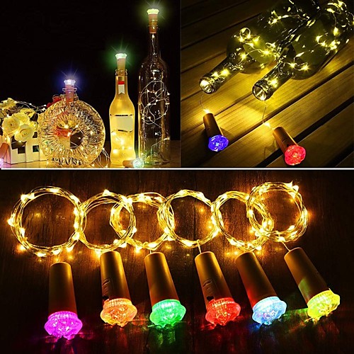 

6Pcs Wine Bottle Lights with Cork Fairy Battery Operated Mini Lights Diamond Shaped LED Cork Lights for Wine Bottles DIY Party Decor Christmas Halloween Wedding Festival