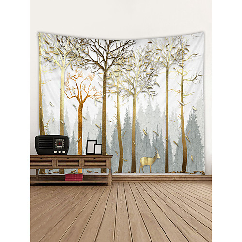 

Abstract Landscape Wall Tapestry Art Decor Blanket Curtain Picnic Tablecloth Hanging Home Bedroom Living Room Dorm Decoration Forest Tree Animal