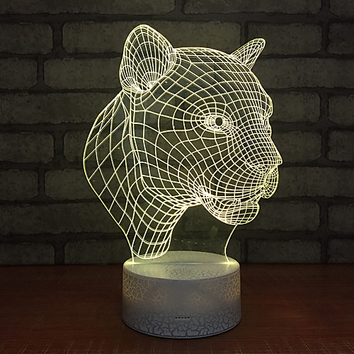 

Leopard 3D Nightlight Creative Birthday with USB Port USB 1pc
