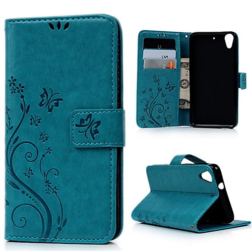 

Case For HTC HTC Desire 626 Card Holder / Shockproof / Pattern Full Body Cases Animal Hard PU Leather