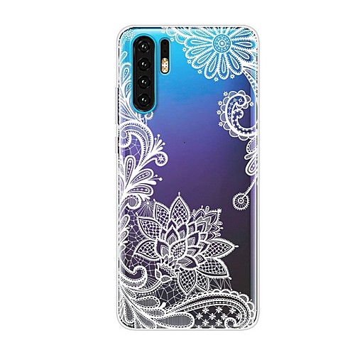 

Case For Huawei Huawei P20 / Huawei P20 Pro / Huawei P20 lite Shockproof / Transparent / Pattern Back Cover Flower TPU / P10 Lite / P10