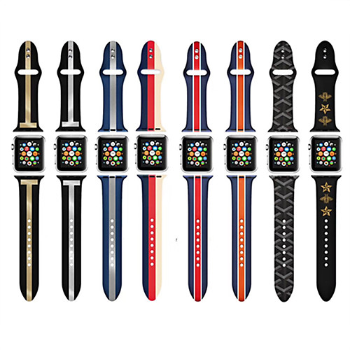 

Silicone Band For Apple Watch Series 4 3 2 1 Sport Band For Iwatch Strap Mix Strape Colorful Replacement 40mm/44mm/38mm/42mm