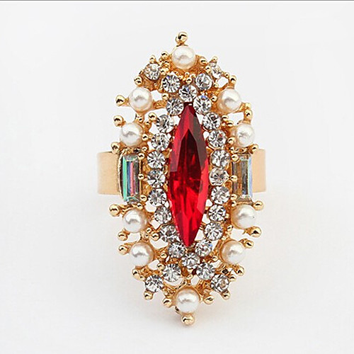 

Ring Classic Rainbow White Red Imitation Pearl Rhinestone Glass Stylish Simple Vintage 1pc Adjustable / Women's / Adjustable Ring / Alloy