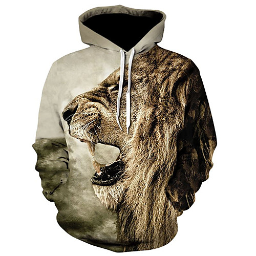

Men's Plus Size Hoodie Geometric 3D Hooded Active Casual Hoodies Sweatshirts Gray