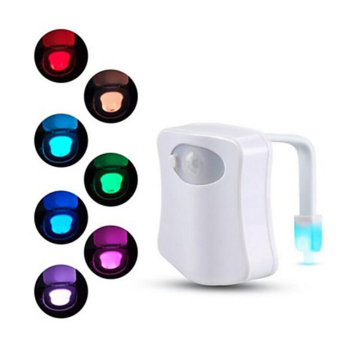 

Motion Sensor Toilet Seat Night Light 8 Colors For Toilet Bowl WC Toilet Light