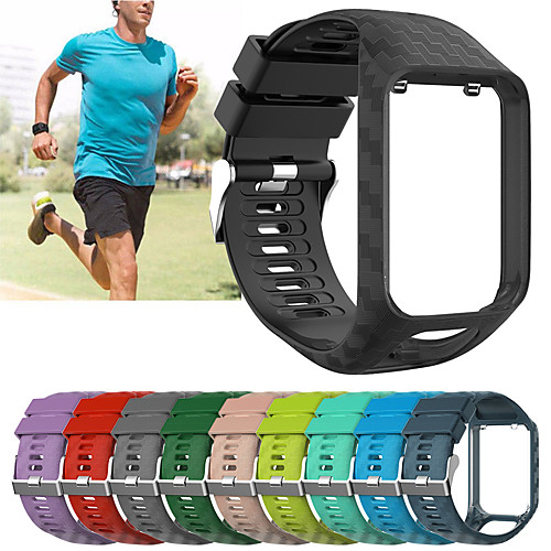 

Replacement Silicone Wristband Wrist Strap Watch Band For TomTom Runner 2 / Runner 3 / Spark 3 / Golfer 2 Bracelet Belt Accessory