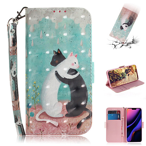 

Case For Apple iPhone XS / iPhone XR / iPhone XS Max Wallet / Card Holder / with Stand Full Body Cases Animal / 3D Cartoon PU Leather