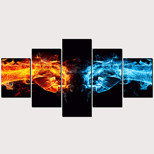 

5 Panel Wall Art Canvas Prints Painting Artwork Picture Fantastic Fist Home Decoration Décor Rolled Canvas No Frame Unframed Unstretched