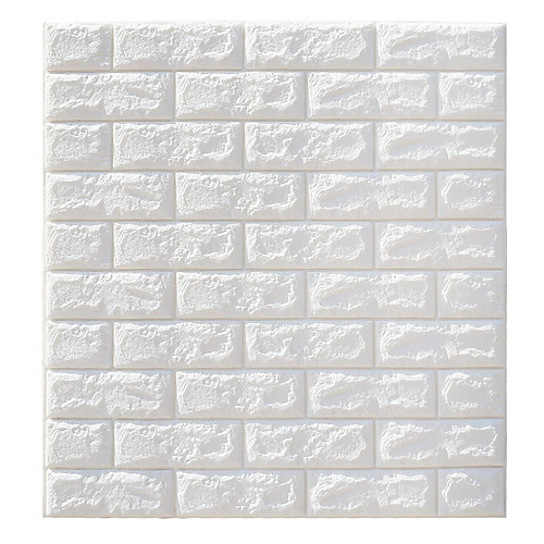 

DIY PE Foam 3D Brick Self-adhesive Wallpaper Wall Art Baseboard Decor Transportation / Landscape Study Room / Office / Dining Room / Kitchen
