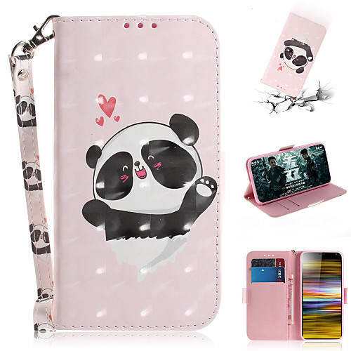 

Case For Sony Sony Xperia L3 / Sony Xperia 10 / Sony Xperia 10 Plus Wallet / Card Holder / with Stand Full Body Cases Animal / 3D Cartoon PU Leather