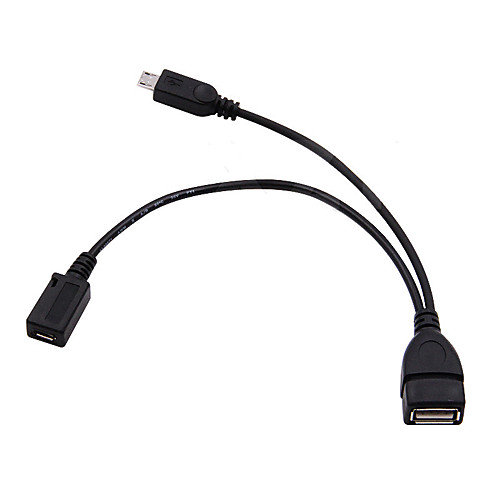 

2 in 1 OTG Adapters Micro Usb Male Female To USB Female Cable OTG Adapter