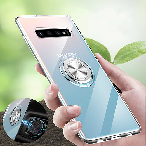 

Case For Samsung Galaxy S9 / S9 Plus / S8 Plus Shockproof / with Stand / Ring Holder Back Cover Transparent Soft TPU