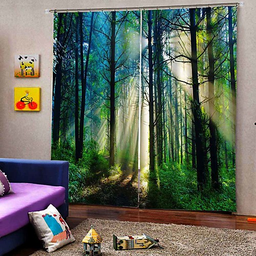 

Hot Foreign Trade 3D Printing Fabric Curtains Heat Insulation Sunscreen Thickened Full Shade Curtains for Living Room Waterproof Moistureproof Shower Curtains