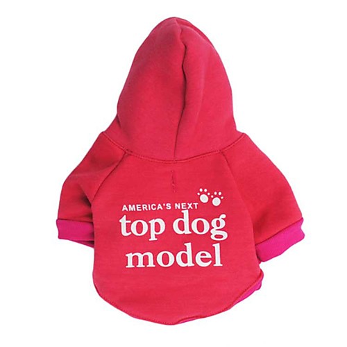 

Dog Shirt / T-Shirt Sweater Hoodie Animal Cartoon Quotes & Sayings Simple Style Casual / Sporty Dog Clothes Puppy Clothes Dog Outfits Red Dark Blue Costume for Girl and Boy Dog Fabric Fleece XS S M L