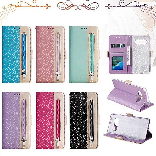 

Case For Samsung Galaxy S9 / S9 Plus / S8 Plus Wallet / Card Holder / Shockproof Full Body Cases Lines / Waves Hard PU Leather