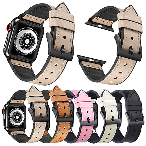 

Watch Band for Apple Watch Series 5/4/3/2/1 Apple Sport Band / Classic Buckle Silicone / Genuine Leather Wrist Strap