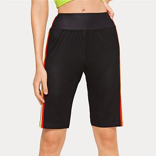 

Malciklo Women's Cycling Shorts Lycra Bike Bottoms Breathable Quick Dry Moisture Wicking Sports Stripes Black Mountain Bike MTB Clothing Apparel Race Fit Bike Wear / Stretchy / Italian Ink