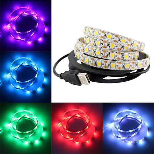 

2M LED Strip Waterproof RGB Tiktok Lights SMD 5050 60 LED DC 12V Fita LED Strip Lights TV Ambry Light