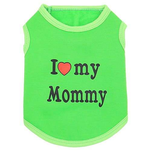

Dog Shirt / T-Shirt Vest Puppy Clothes Heart Quotes & Sayings Love Casual / Daily Simple Style Dog Clothes Puppy Clothes Dog Outfits Bronze Purple Yellow Costume for Girl and Boy Dog Fabric Fleece XS