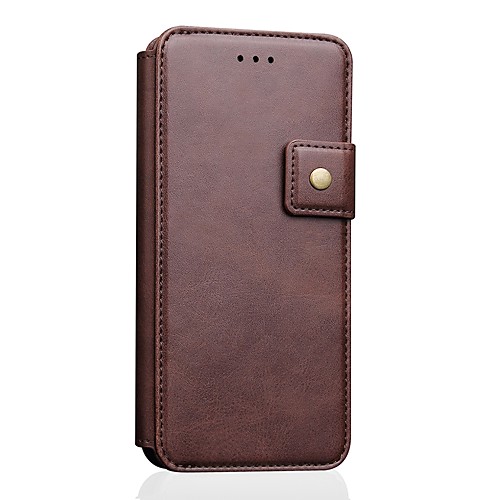 

Wallet Case with Credit Card Holder iPhone XS / iPhone XR / iPhone XS Max Full Body Case Solid Colored Genuine Leather
