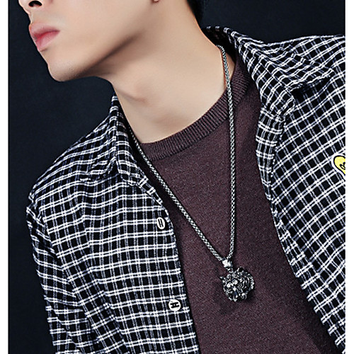 

Men's Pendant Necklace Classic Tiger Fashion Stainless Steel Silver Gold Black 60 cm Necklace Jewelry 1pc For Gift Daily