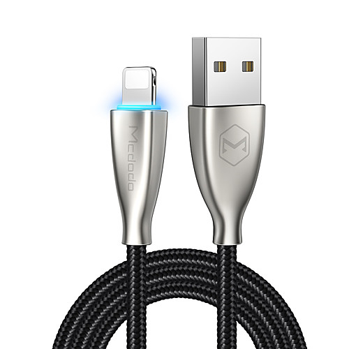 

Lightning Cable 1.8m(6Ft) Braided / LED Zinc Alloy / Nylon USB Cable Adapter For iPad / iPhone