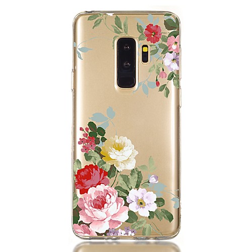 

Case For Samsung Galaxy S9 / S9 Plus / S8 Plus Shockproof / Transparent / Pattern Back Cover Flower TPU