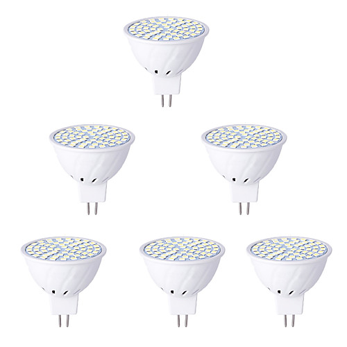 

6pcs 6 W LED Bi-pin Lights 300 lm MR16 MR16 60 LED Beads SMD 2835 Warm White White 12 V
