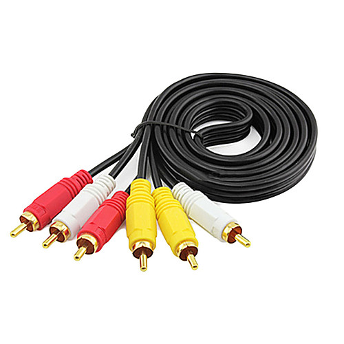 

3RCA to 3RCA 3X RCA AUX Audio Video Cable AV Line for Laptop DVD TV Amplifier