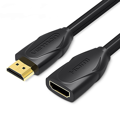 

Vention HDMI Extension Cable Male To Female Extender HDMI Cable 1080P 3D 1.4V For HDTV LCD Laptop PS3 Projector 1m
