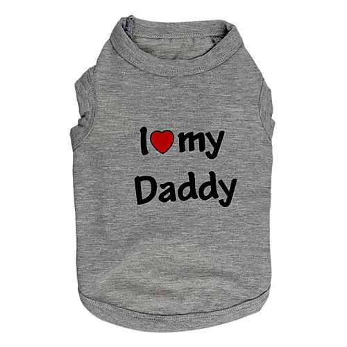 

Dog Vest Puppy Clothes Love Slogan Sweet Style Casual / Daily Dog Clothes Puppy Clothes Dog Outfits Black Yellow Orange Costume for Girl and Boy Dog Cotton XS S M L