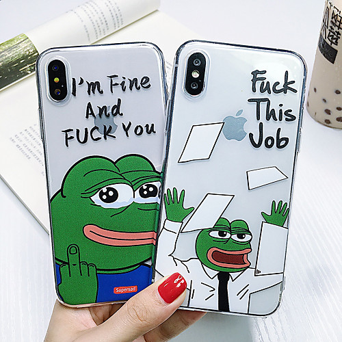 

Case For Apple iPhone XS / iPhone XR / iPhone XS Max Shockproof / Dustproof / Transparent Back Cover Transparent / Cartoon TPU