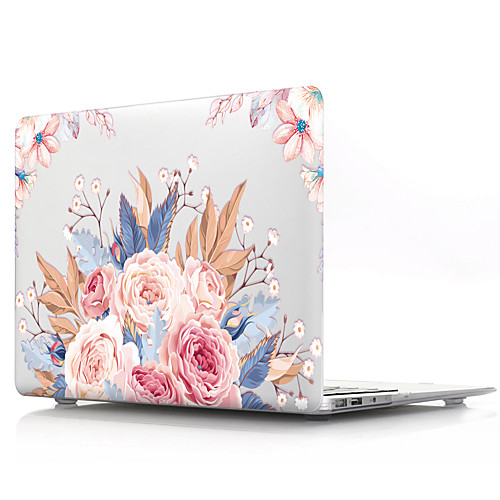 

Transparent Flower PVC Hard Cover Shell for MacBook Pro Air Retina Phone Case 11/12/13/15 (A1278-A1989)