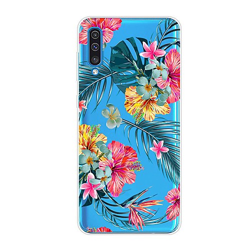 

Case For Samsung Galaxy A6 (2018) / A6 (2018) / Galaxy A7(2018) Shockproof / Transparent / Pattern Back Cover Flower TPU