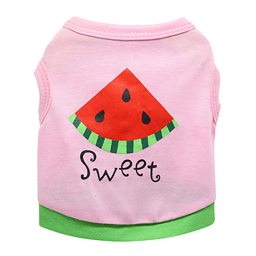 

Dog Vest Puppy Clothes Quotes & Sayings Fruit Sweet Style Casual / Daily Dog Clothes Puppy Clothes Dog Outfits Red Green Costume for Girl and Boy Dog Cotton XS S M L