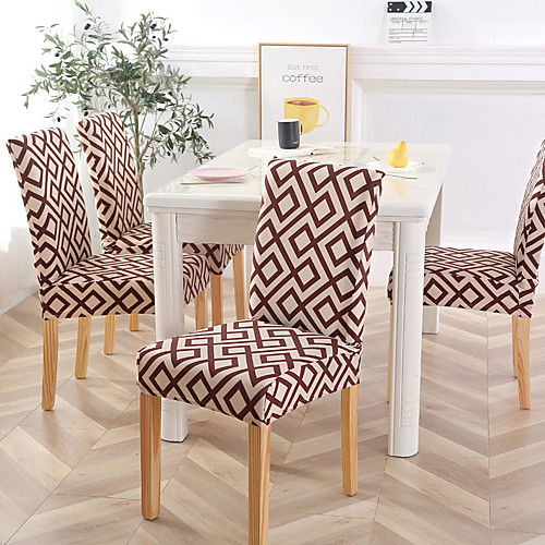 

Chair Cover Geometric / Classic / Contemporary Reactive Print Polyester Slipcovers