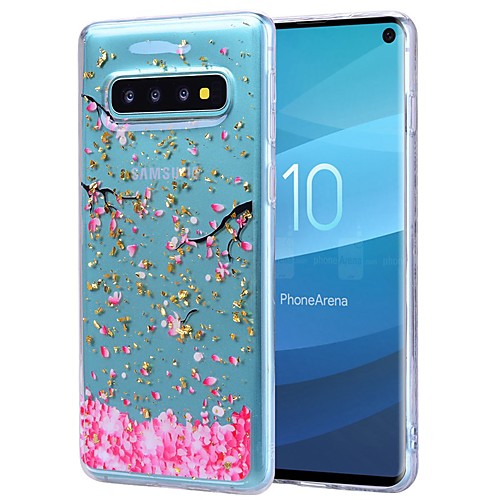 

Case For Samsung Galaxy S9 / S9 Plus / Galaxy S10 Shockproof / Transparent / Pattern Back Cover Flower Soft TPU