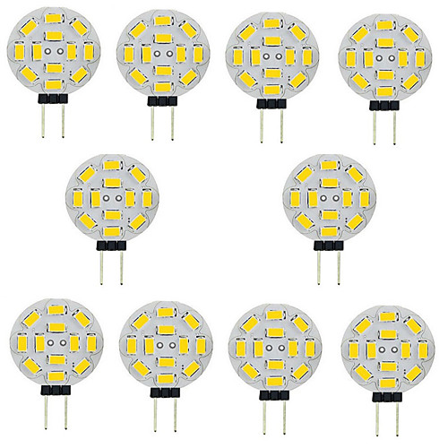 

10pcs 3 W LED Bi-pin Lights 300 lm G4 T 12 LED Beads SMD 5730 Warm White White 12 V