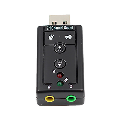 

7.1 External USB Sound Card USB to Jack 3.5mm Headphone Audio Adapter