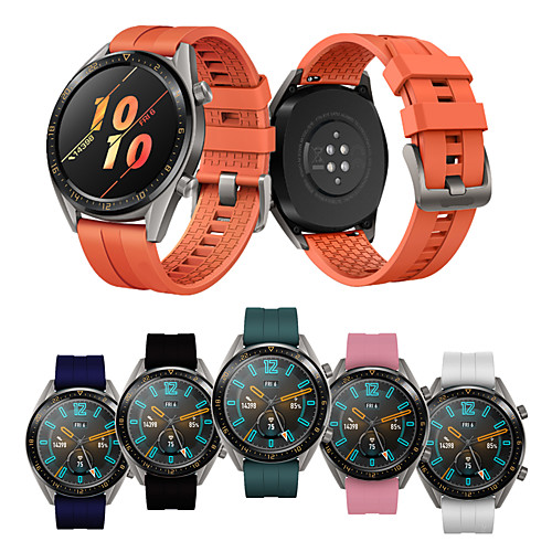

Sport Silicone Wristband Wrist Strap Watch Band for Huawei Watch GT / Huawei Watch 2 Pro / TicWatch Pro Replacement Bracelet Band Smart Watch Accessory