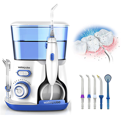

Waterpulse Dental Flosser Electric Oral Irrigator 800ml Water Jet Powerful Flosser 100-240V