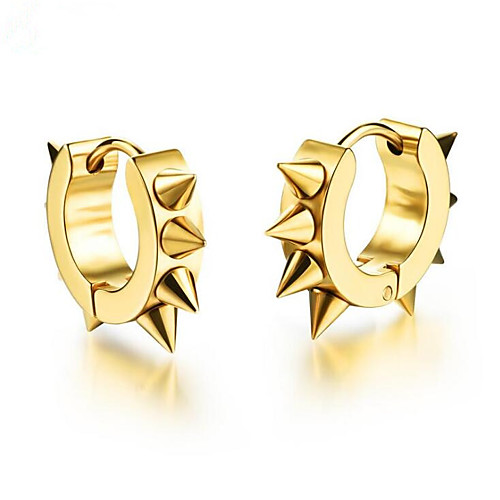 

Women's Earrings Vintage Style Courage Stylish Stainless Steel Earrings Jewelry Silver / Gold / Black For Daily Holiday 1 Pair
