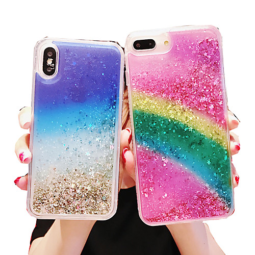 

Case For Apple iPhone XS Max / iPhone 8 Plus Glitter Shine / Shockproof / Dustproof Back Cover Glitter Shine / Color Gradient Soft TPU for iPhone 7 / 7 Plus / 8 / 6 /6 Plus / XR / X / XS