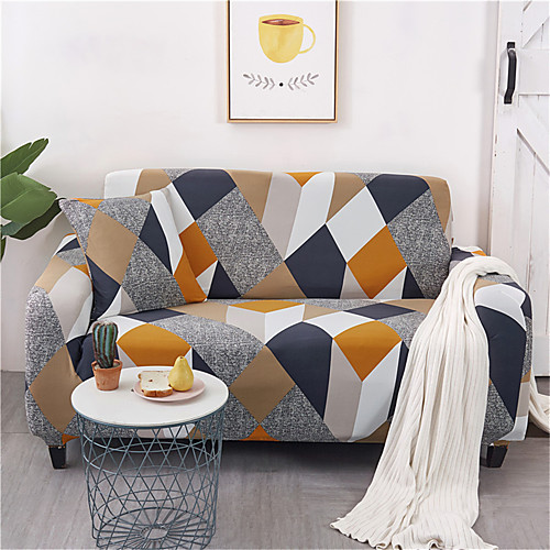 

Sofa Cover Couch Cover Furniture Protector Solid Color Soft Stretch Sofa Slipcover Super Strechable Cover Fit for Armchair/ Loveseat/ Three Seater/ Four Seater/ L Shape Sofa Easy to Install & Care (F