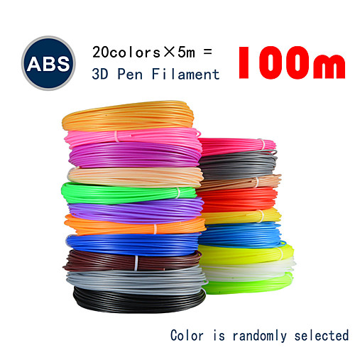 

Myriwell ABS 1.75mm filament 20colors 5m Random color selected 3d printed pcl 1.75mm 3d pen plastic 3d printer filament 3d pens abs Environmental Safety