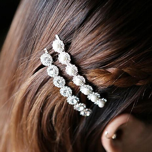 

Women's For Daily Casual / Daily Imitation Pearl Cubic Zirconia Alloy White Silver 1pc