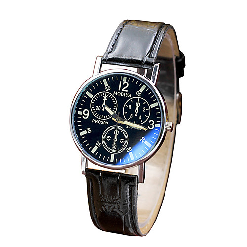 

Men's Dress Watch Quartz Formal Style Leather Casual Watch Analog Classic Casual - Brown Black / White White / Red One Year Battery Life