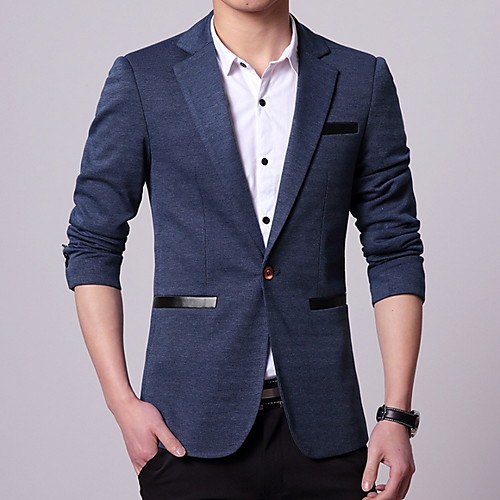 

Men's Suits Notch Standard Fit Single Breasted One-button Solid Colored Polyster