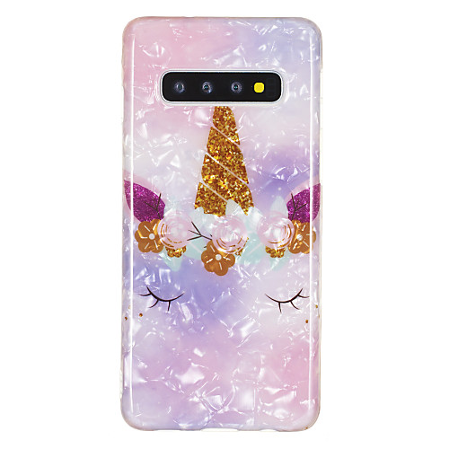 

Case For Samsung Galaxy Galaxy S10 / Galaxy S10 Plus / Galaxy S10 E IMD / Pattern Back Cover Cartoon / Marble TPU