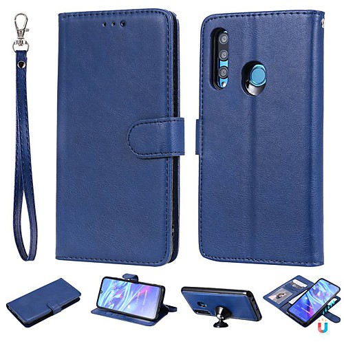 

Case For Huawei Honor 10 Lite / Honor 10i / Huawei Honor 9 Lite Wallet / Card Holder / with Stand Full Body Cases Solid Colored Hard PU Leather